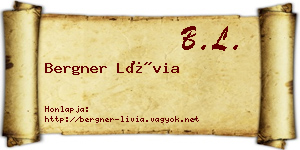 Bergner Lívia névjegykártya
